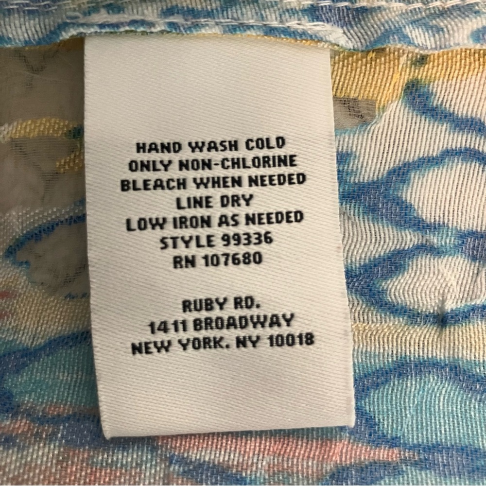 Ruby Rd. Abstract Button Front Crinkle Burnout Sh… - image 8